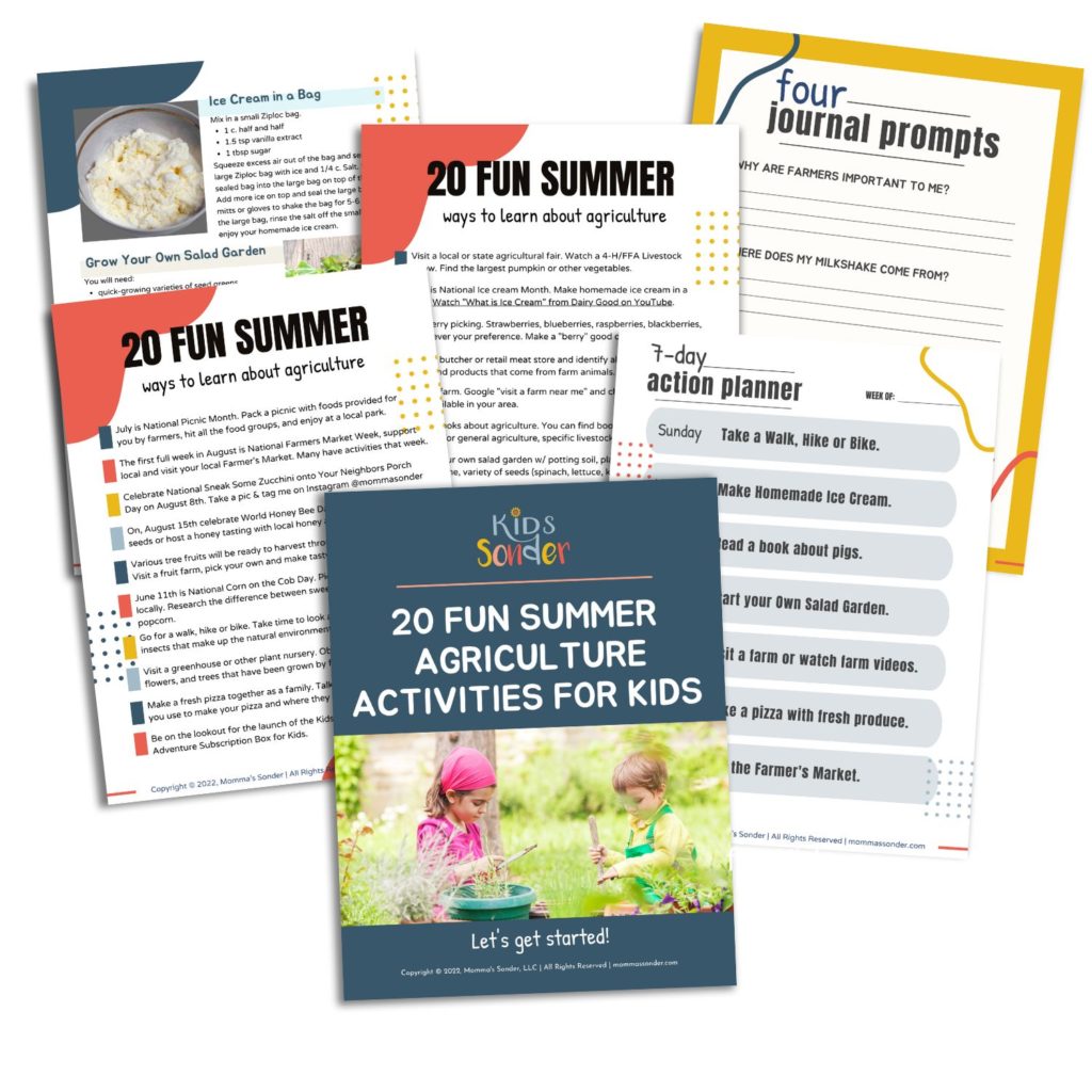 20 summer agriculture activities for kids pages