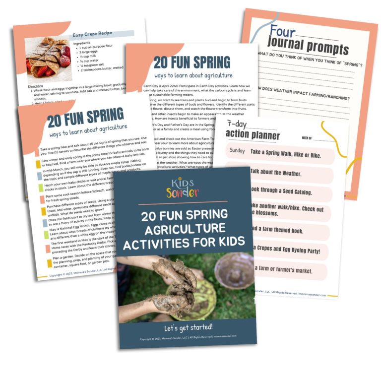 20 Spring agriculture activities for kids pages